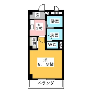 キャトル・セゾン【2階】の間取り