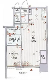 ウインステージ箱崎【11階】の間取り