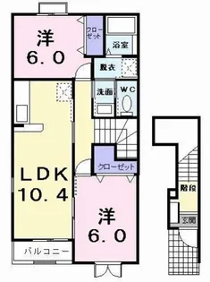 リバーサイドプラスワン【2階】の間取り