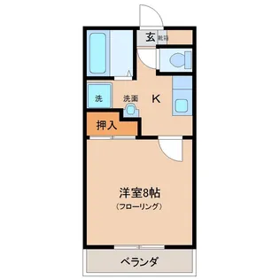 学園台コーポ 1【3階】の間取り
