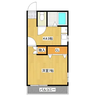コーポ小倉台【2階】の間取り
