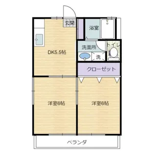 ワタユウハイツ【1階】の間取り