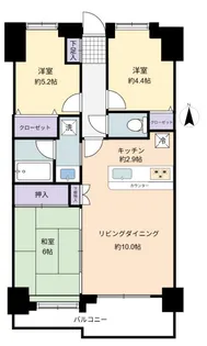 リーベスト本厚木【9階】の間取り