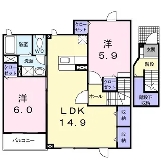 アクティブ豆の木【2階】の間取り