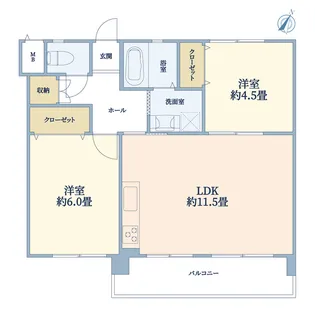 かみさく1号棟【4階】の間取り