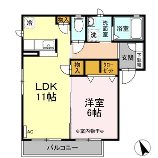 アプリコットタウン D【2階】の間取り