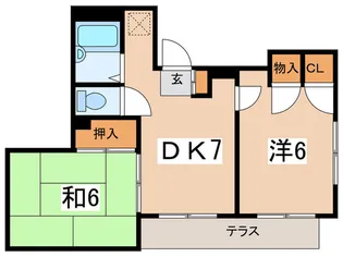 青山コ-ポC【1階】の間取り