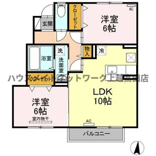 グランシャトー B【1階】の間取り