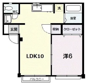 ニューエリール篠塚C【1階】の間取り