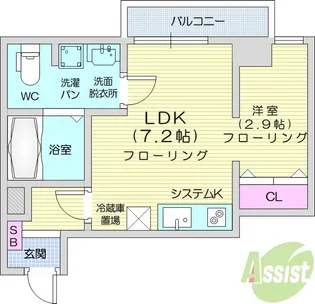 メリディアン多賀城新田【2階】の間取り