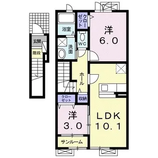 レ・セーナ【2階】の間取り