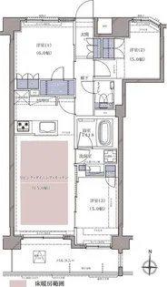ディームス横濱青木町【10階】の間取り