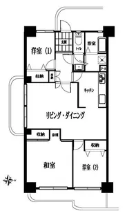 東砂3丁目ハイツ 7号棟【8階】の間取り