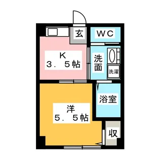 ウオチマンション【1階】の間取り