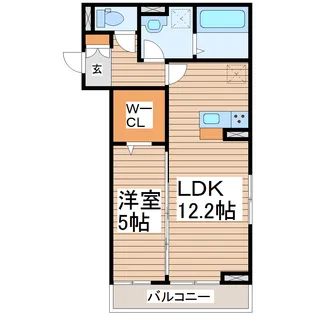 D-roomアリビオ泉崎【3階】の間取り