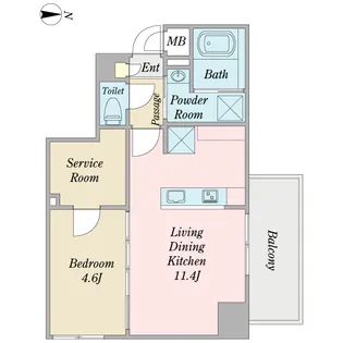 聚宮館【5階】の間取り