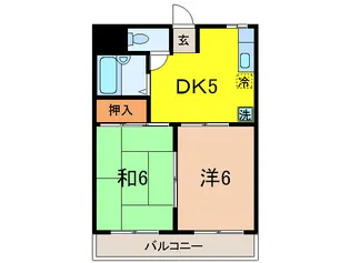 フラット大竹II【1階】の間取り