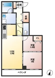 ノーブル上野坂【3階】の間取り