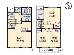 メイプルヒルズ【1階】の間取り