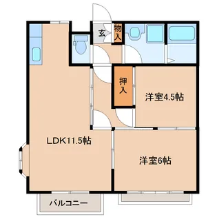 エリール田中I【1階】の間取り