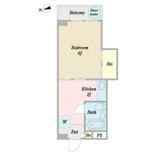 ハイラーク五反田【3階】の間取り