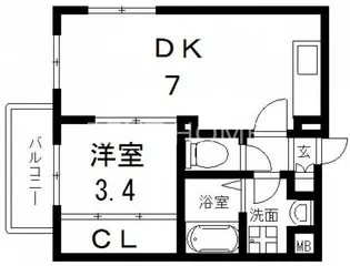 シティコート布施駅前【2階】の間取り
