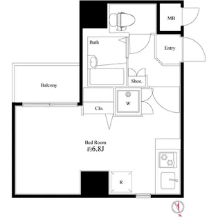 ドルチェ東京深川・壱番館【2階】の間取り