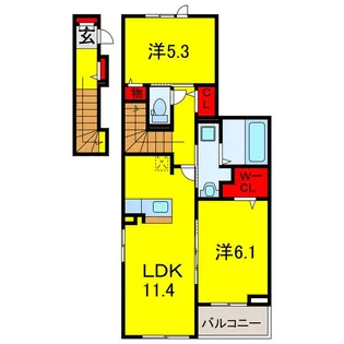 シンシア【2階】の間取り