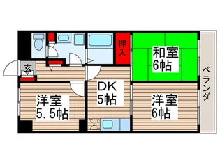 グランピニエール松戸【2階】の間取り