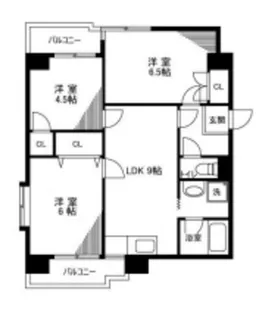 朝日グリーンハイツ【7階】の間取り