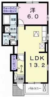 ボヌール・メゾン【1階】の間取り