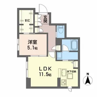 プレミアス長町【1階】の間取り