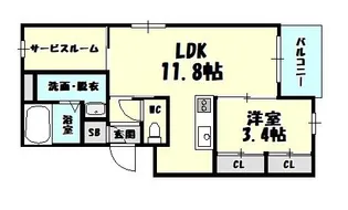 アルカディア須恵中央【2階】の間取り
