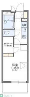 レオパレスエスポワールII【1階】の間取り