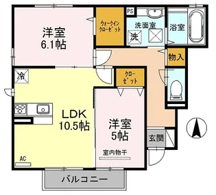 サン ハイム【1階】の間取り