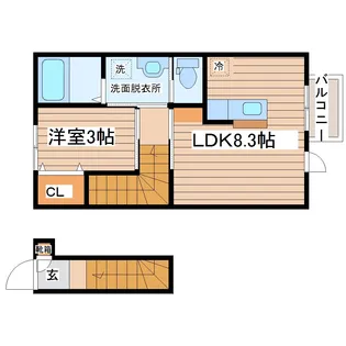 ラクラス小松島【2階】の間取り