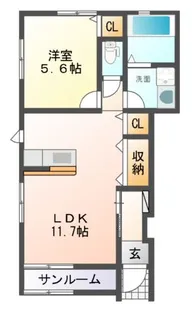 パティオA【1階】の間取り