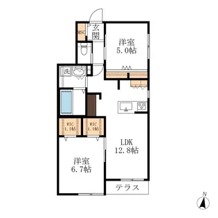 【へーベルメゾン】maison de calme【2階】の間取り