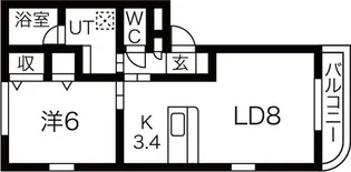 ラプラス北14条【2階】の間取り