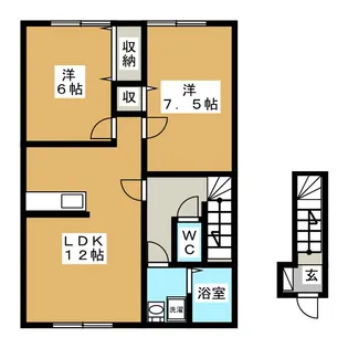 グランモア三好B【2階】の間取り