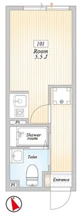 セレスティン新河岸【1階】の間取り