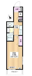 【旭化成ヘーベルメゾン】ハピネスコート北町【2階】の間取り