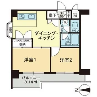 ライオンズマンション鉄砲洲第3【4階】の間取り