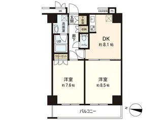 レジデンス仙台駅東【13階】の間取り