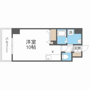 ブルースカイ北20【9階】の間取り