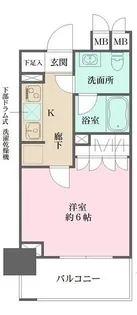 アンディーン月島【9階】の間取り
