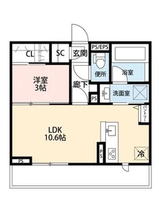 ブライトアオキ【3階】の間取り