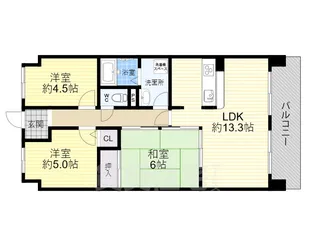 アドリーム北加賀屋パークピア【2階】の間取り