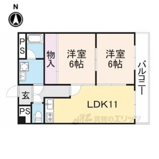 フェルザ長田【2階】の間取り