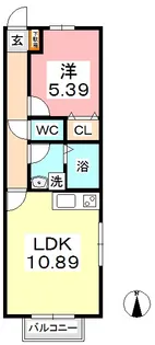 クレモンポイント B【2階】の間取り